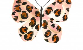 Leopard Watercolor Butterfly