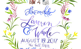 Watercolor / Family portrait / Save-the-Date