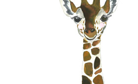 Giraffe / 9×12 Watercolor